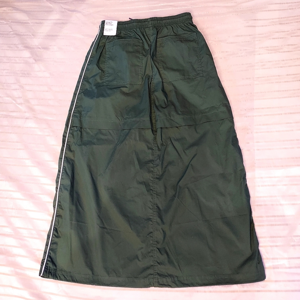 NWT NIKE Streetwear Woven Parachute Skirt in Dark Green - Picture 6 of 11